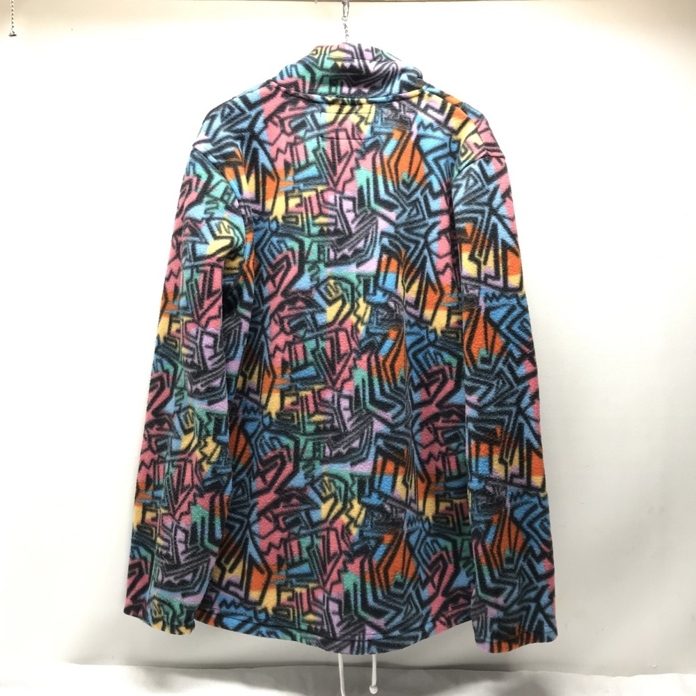 Empyre sweater Men's size Large Drawstring abstract Print Y2K Pink Blue Green - Picture 5 of 12